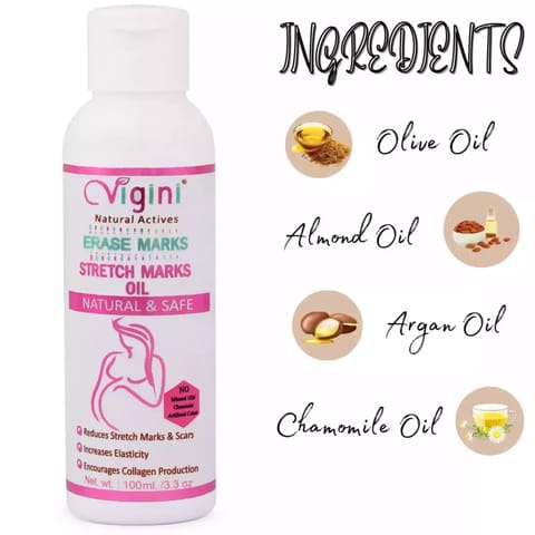 Vigini Erase Stretch Marks Scar removal cream, Bio Oils in during or after Pregnancy Delivery