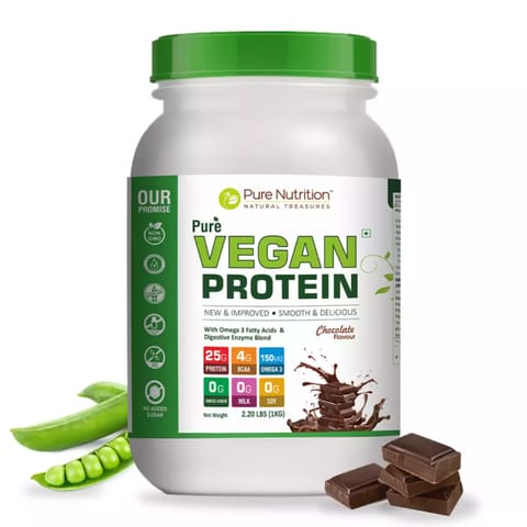 Pure Nutrition Vegan Protein (Chocolate Flavour, 1 kg)