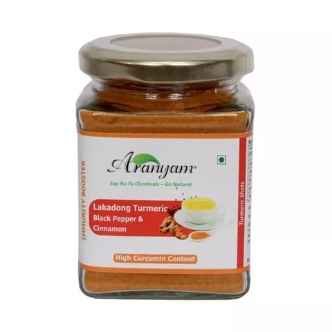 Aranyam Lakadong Turmeric Mix with Black Pepper & Cinnamon (100g)