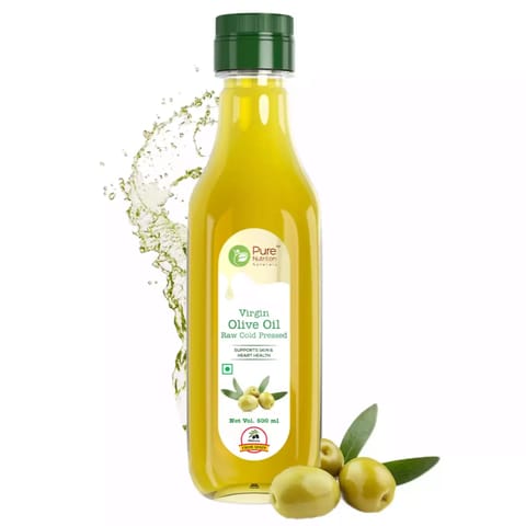 Pure Nutrition Virgin Olive Oil l Supports Healthy Heart, Skin & Hair  500 ml