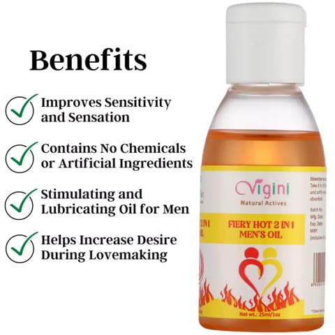 Vigini Hot Men Lubricant Massage Performance Booster Delay Oil + Lube Sensual Massager Cream Gel