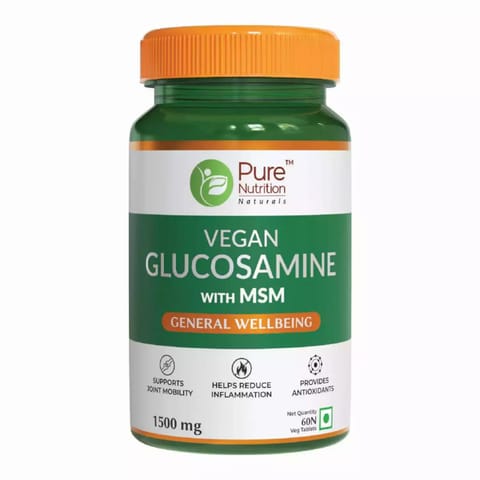 Pure Nutrition Vegan Glucosamine l Joint Support Supplement for Men & Women l 60 Veg tablets