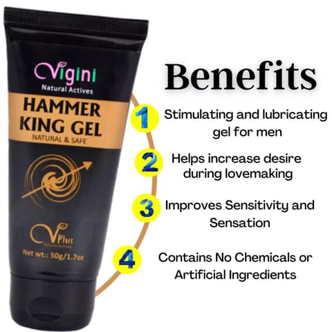 Vigini Pure Premium Gold Shilajit Resin boost Testosterone Level with Lubricants Sexual Massage Gel