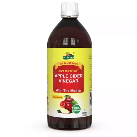 Dr. Patkar?s Apple Cider Vinegar with The Mother | Raw , Unfiltered & Undiluted | 500 ml