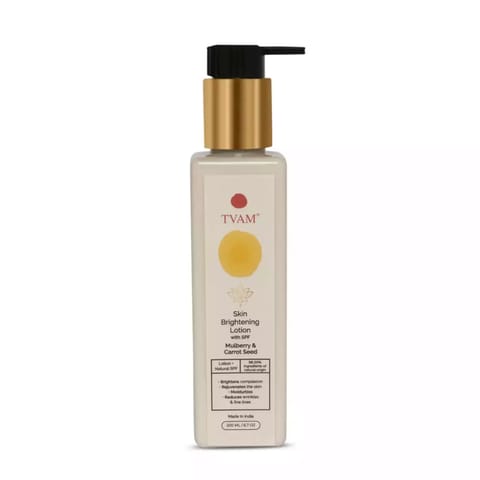 TVAM Skin Brightening Lotion with SPF - Mulberry & Carrot Seed 200ml