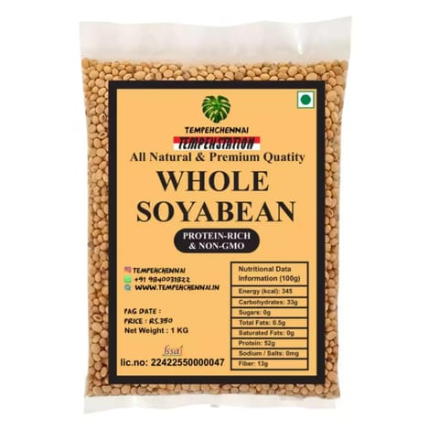Tempeh Chennai | Whole Soy Bean - 500 gms