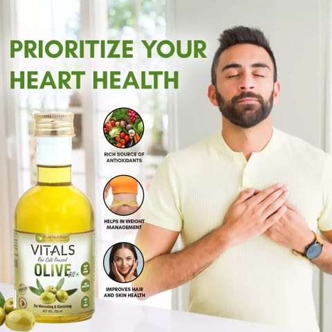 Pure Nutrition Virgin Olive Oil l Supports Healthy Heart, Skin & Hair (250 ml)