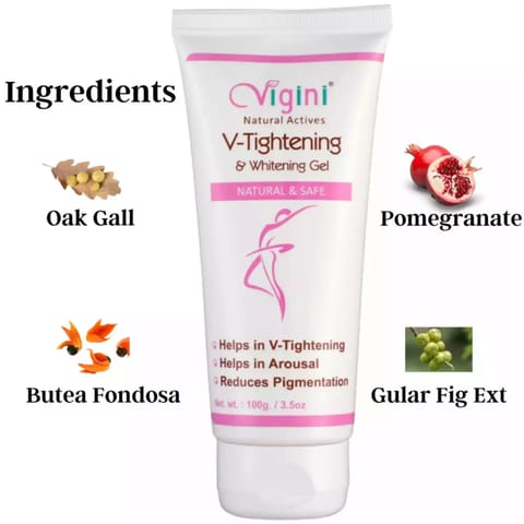 Vigini Vaginal V Tightening Cream Gel Intimate Whitening Moisturizer, Caps Boost Performance Tab Med