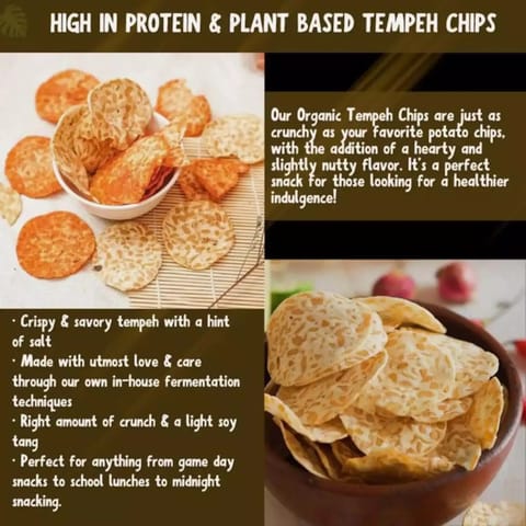 Tempeh Chennai| High Protein Tempeh Chips Soybean|Tempeh (SOUR  CREAM AND ONION FLAVOUR) (Soybean) F
