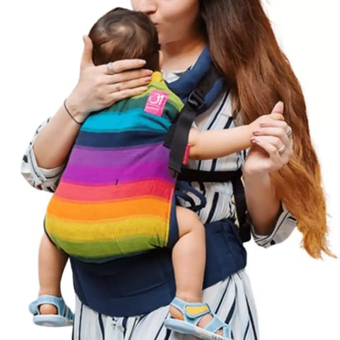 Anmol Baby Ergonomic Adjustable Baby Carrier Flexy Hetal - 100% Handwoven Cotton Newborn to Toddler