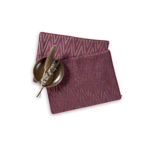 Zigzag Table Mats-Set of 4-Imperial purple