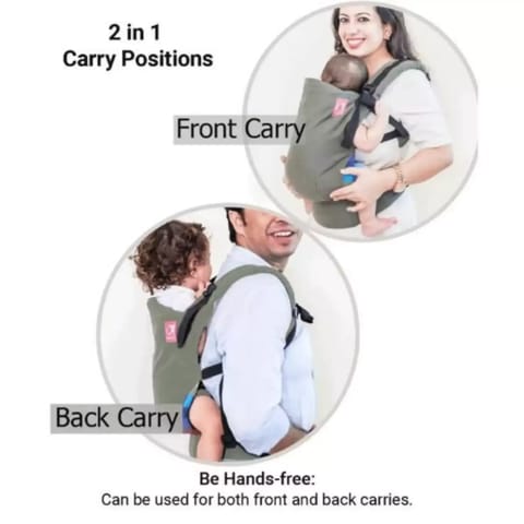 Anmol Baby Easy Olive - Ergonomic Baby Carrier | Easy to use 100% Cotton, Hands Free Carrier with Er