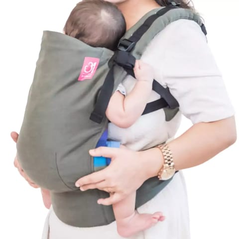 Anmol Baby Easy Olive - Ergonomic Baby Carrier | Easy to use 100% Cotton, Hands Free Carrier with Er