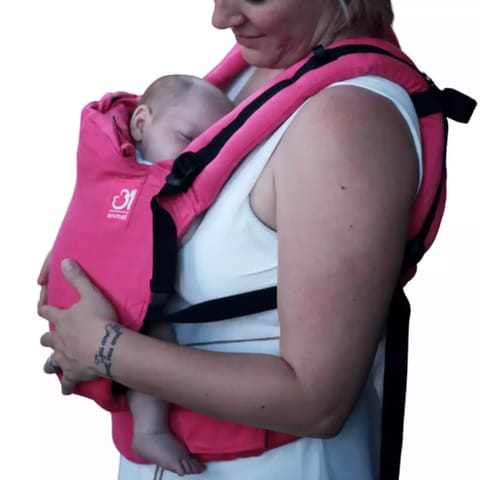 Anmol Baby Handwoven Basic  Pink - Ergonomic Baby Carrier | Easy to use 100% Cotton, Hands Free Carr
