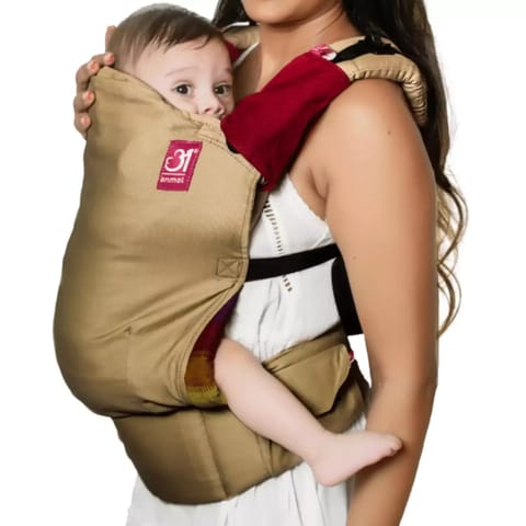 Anmol Baby Easy Khakhi - Ergonomic Baby Carrier | Easy to use 100% Cotton, Hands Free Carrier wit