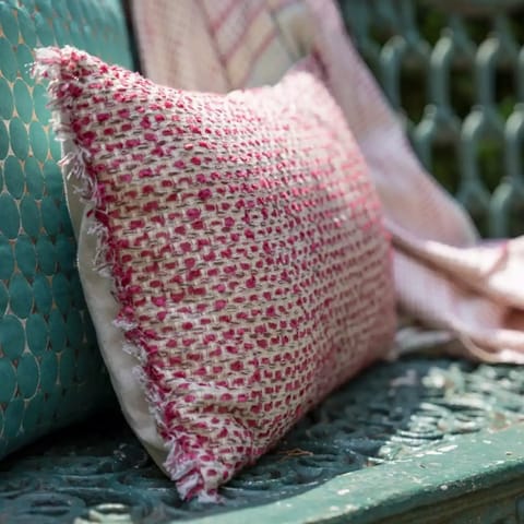 Flakes Cushion Cover-20x20-French Rose