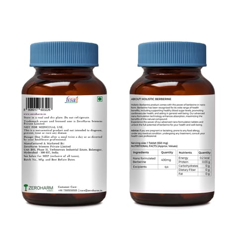 Zeroharm Holistic Berberine (60-Tablets)
