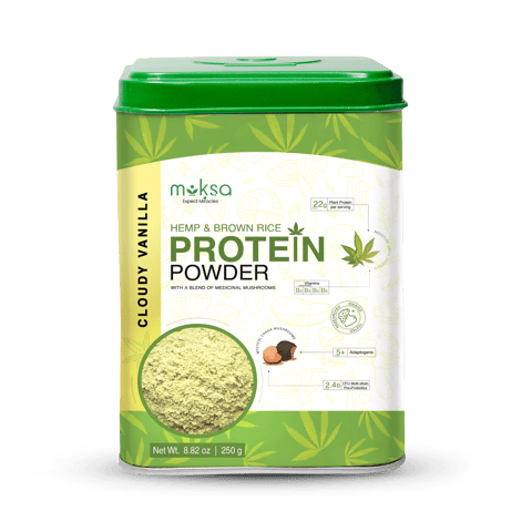 Moksa Hemp and Brown Rice Protein Powder (250 gms)