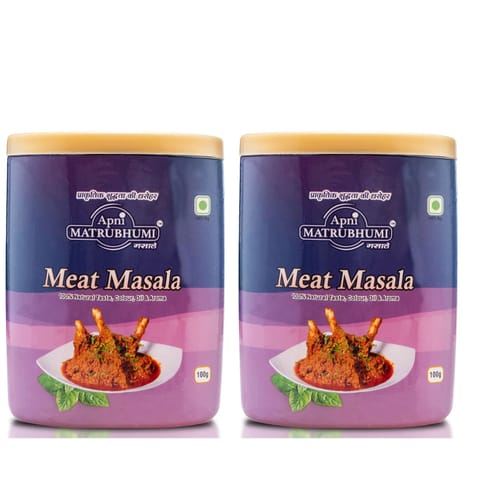 Apni Matrubhumi Meat/Mutton Masala Pack of 2 (100g x 2) (Nawabi Laal Maas Meat Powder, Agmark Grade)