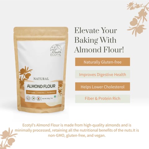 Ecotyl Natural Almond Flour (Blanched) - 200gm