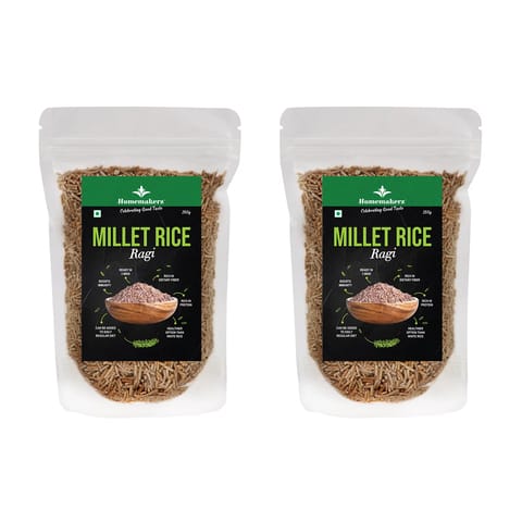 Homemakerz Ragi Millet Rice | Rich in Dietary Fiber | High in Protein | Ready in 3 Mins | Healthier