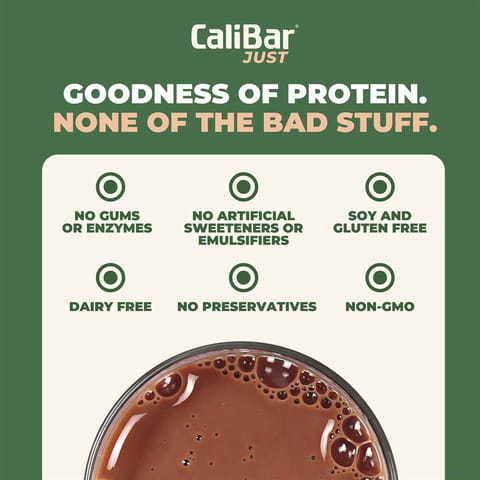 CaliBar Just Chocolate Plant Protein - All Natural Organic Pea Protein 700gm