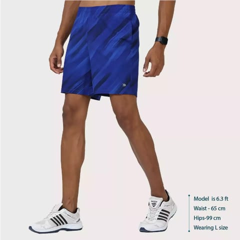 JOLGER Men's  Printed 4-way Stretch Running Shorts