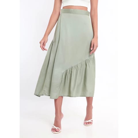 Clime Sage Green Long Skirt