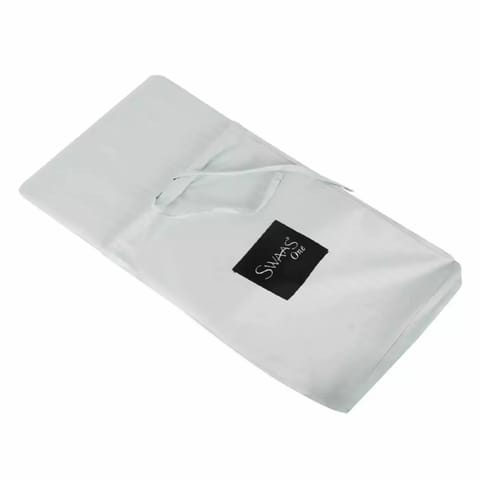 Swaas 100% Pure Cotton 6MM Stripes Blue Mist Bedsheet Set