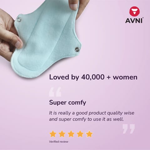 Fluff Washable Panty Liner| Antimicrobial | With Storage Pouch | EveryDay Use