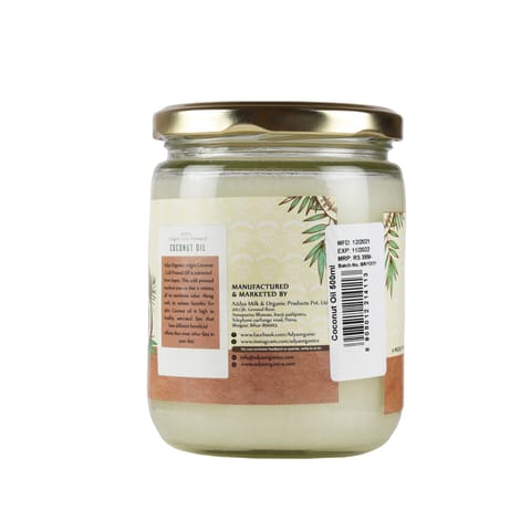 Adya Organics Organic Coconut Oil - 500 ml