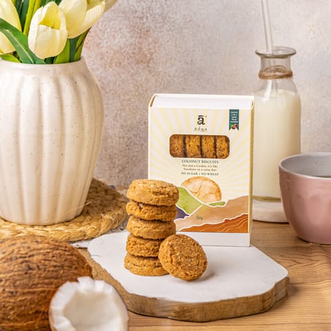 Adya Organics Coconut Biscuits (200 gms)