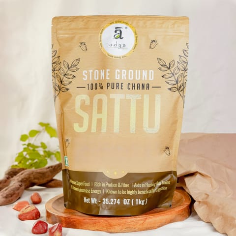 Adya Organics Organic Chana Sattu Powder (500 gms)
