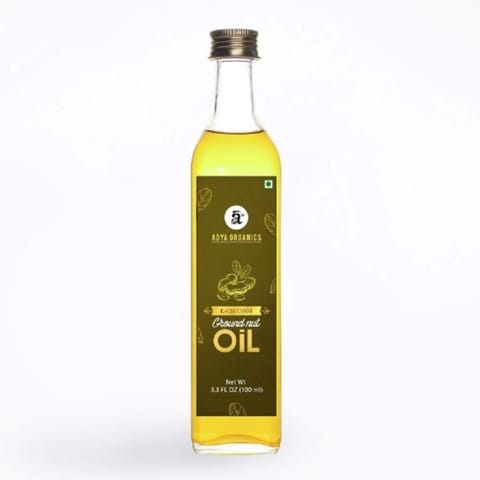 Adya Organics Kachi Ghani Groundnut Oil  1 litre