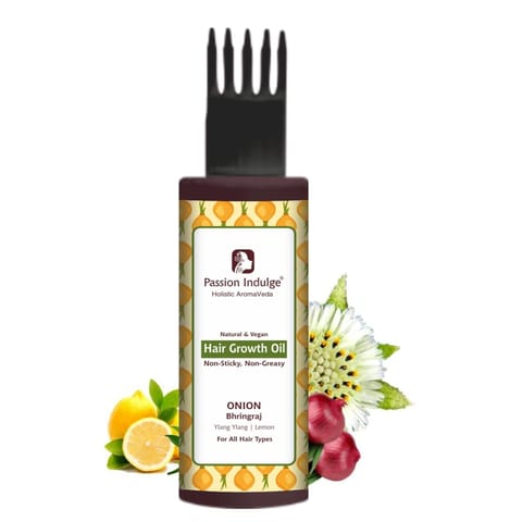Passion Indulge Onion-Bhringraj Hair Growth Oil & Pink Mania Aati-Dandruff Shampoo| Haircare Combo