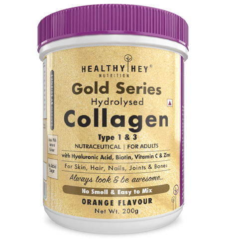 HealthyHey Nutrition Gold collagen orange flavoured 200gm