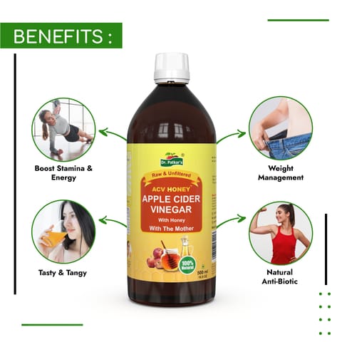 Dr. Patkar?s Apple Cider Vinegar With Honey (With The Mother) 500 ml