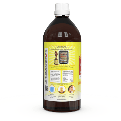 Dr. Patkar?s Apple Cider Vinegar Sweetened with Stevia| Unfiltered Unpasteurized and Undiluted|