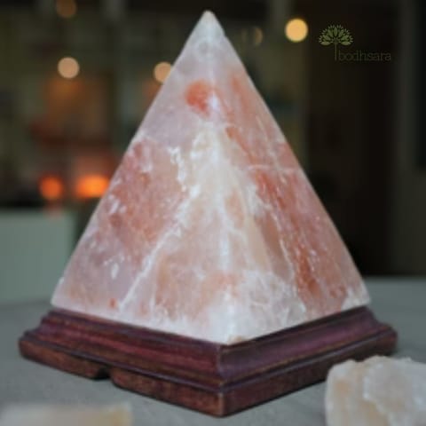 Bodhsara Healing Himalayan Pink Salt Lamp (Electrical) in Pyramid Shape