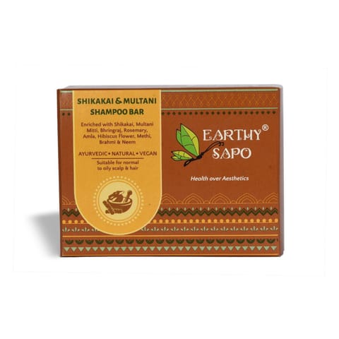 Earthy Sapo Shikakai and Multani Shampoo Bar (100 gms)
