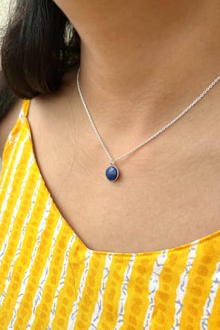 Coquelicot By Komal - Lapis Lazuli Necklace (Round)