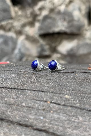 Coquelicot By Komal - Lapis Lazuli Stud Earrings