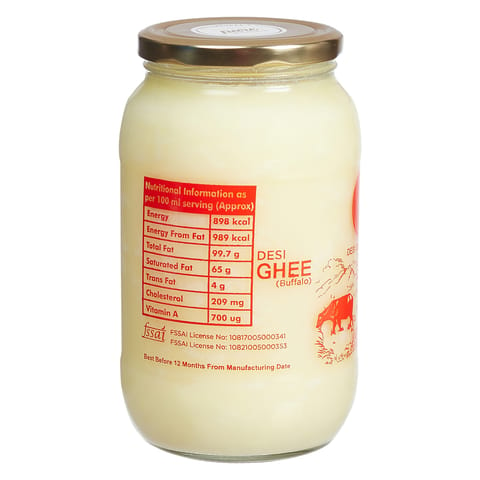 Pure Whites Desi Ghee (Buffalo), 900 ml