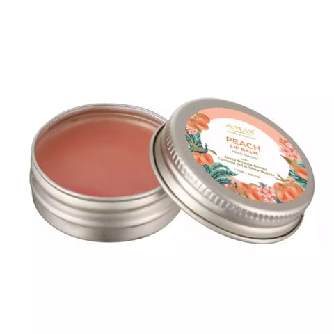 Alyuva Ghee Enriched 100% Natural Peach Lip Balms, Pack of 3, 7gms