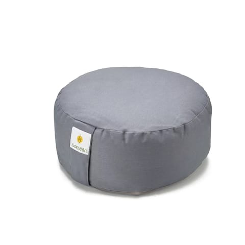 Hi-Zafu Meditation Cushion filled with Buckwheat Hulls | Grey