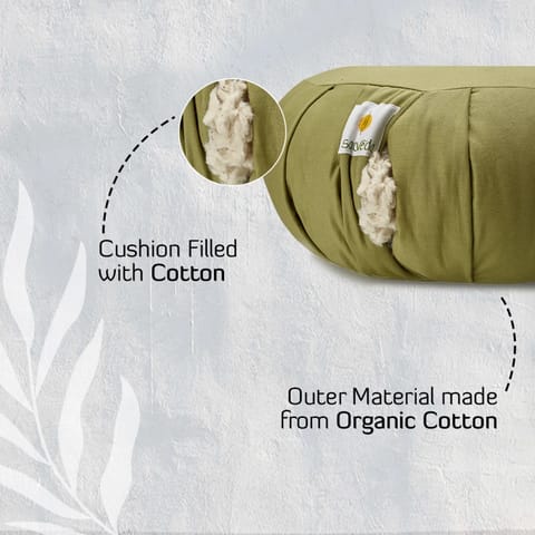 Sarveda Zafu Round Meditation & Yoga Cushion | Organic Cotton | Rose