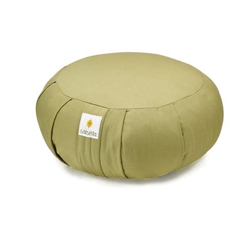 Sarveda Zafu Round Meditation & Yoga Cushion | Organic Cotton | Sage