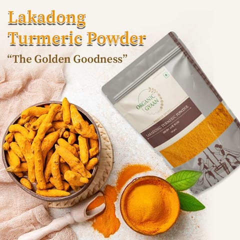 Organic Gyaan Lakadong Turmeric Powder 450gm