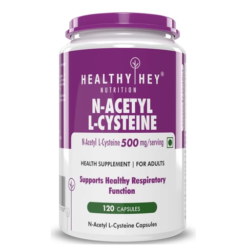 HealthyHey Nutrition N-Acetyl L-Cysteine (NAC) -120 Veg. Capsules.