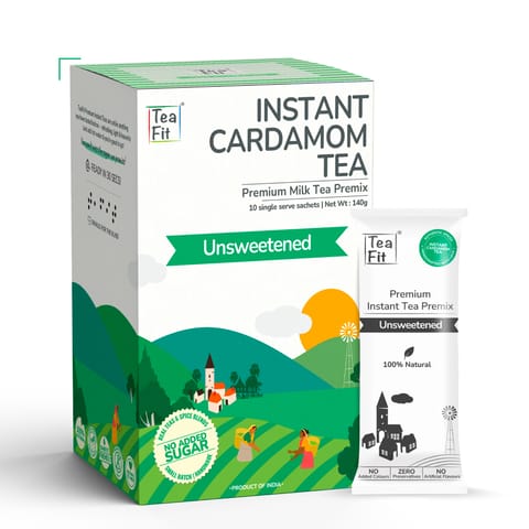 TeaFit Instant Cardamom Tea Premix Unsweetened